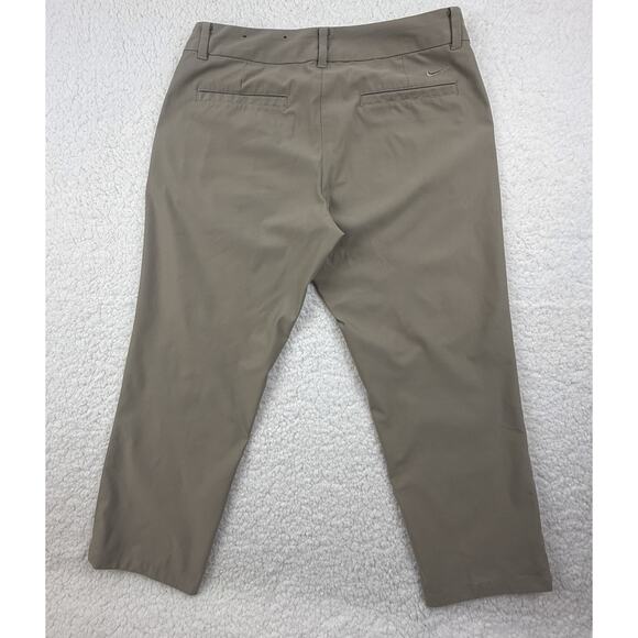 Nike Golf Capri Pants Womens 8 DriFit Performance Light Khaki - Picture 4 of 9